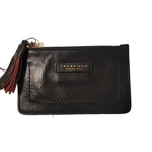 THE BRIDGE FIRENZE BLACK LEATHER POUCH WALLET
